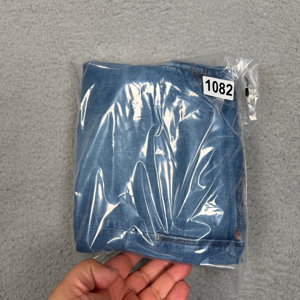 American Eagle Kick Boot Jeans Womens 6 Short Next Level Stretch Raw Hem Blue - Picture 13 of 13